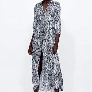 Long Snake Print Dress